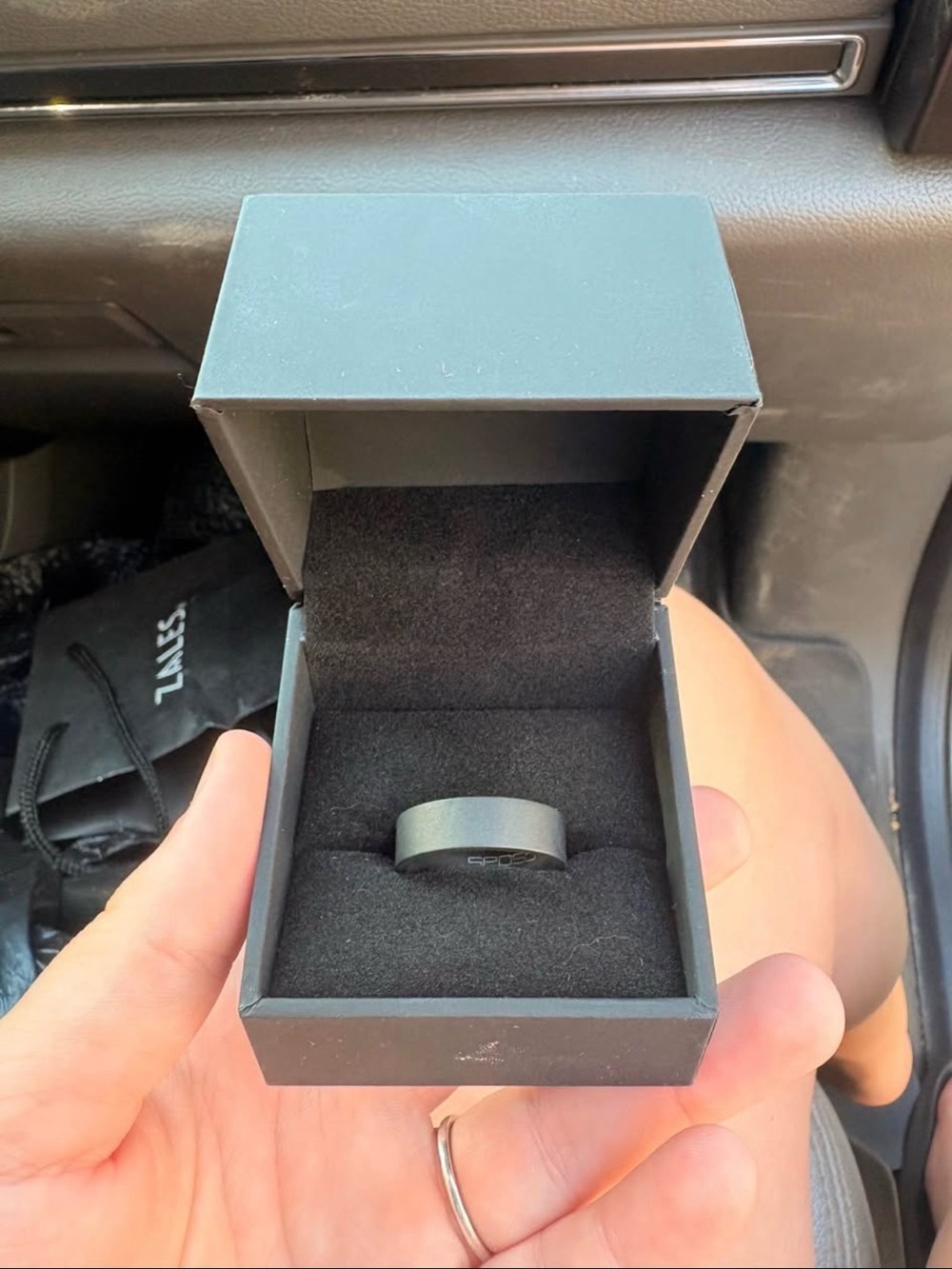 Matte Black Menβs Ring - Modern Minimalist Band